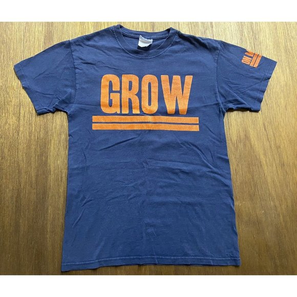 Texas Straight Edge GROW Blue Graphic Crew Neck Tee Hanes Small - Picture 1 of 8